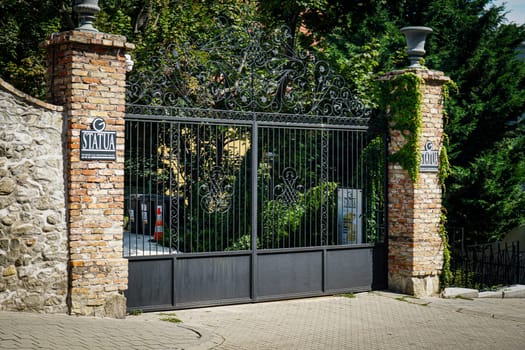 Gate at the Statue gallery at Palffyho Palace in Bratislava, Slovakia