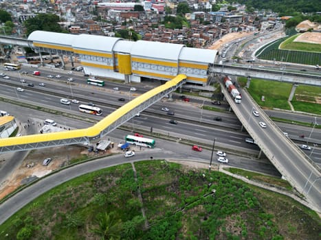 salvador, bahia, brazil - december 29, 2023: view of the Campinas station of the Salvador metro.