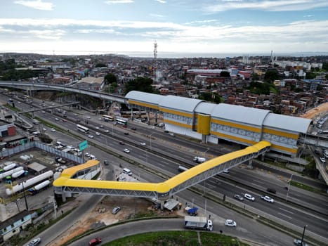 salvador, bahia, brazil - december 29, 2023: view of the Campinas station of the Salvador metro.