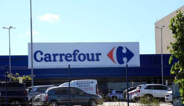 salvador, bahia, brazil - january 12, 2024: facade of a Carrefur supermarket store in the city of Salvador.