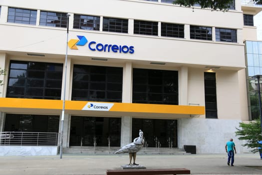 salvador, bahia, brazil -  january 12, 2024:: view of a post office in the city of Salvador.