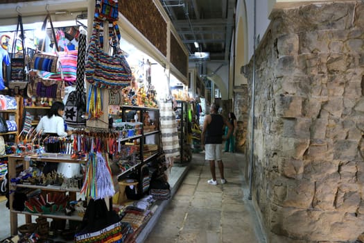 salvador, bahia, brazil - january 29, 2024: souvenirs for sale at Mercado Modelo, in the old center of the city of Salvador.