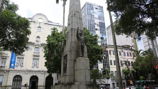 salvador, bahia, brazil - january 29, 2024: old mansions in the Comercio neighborhood in the city of Salvador.