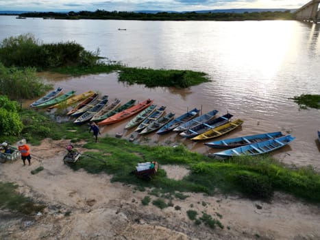 ibotirama, bahia, brazil - february 3, 2023: view of the Sao Francisco River in the city of Ibotirama.