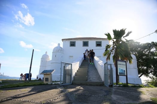 salvador, bahia, brazil - december 25, 2023: view of the Monte Serrat fort in the city of Salvador.