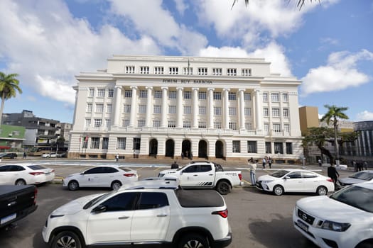 salvador, bahia, brazil - february 1, 2024: view of the Forum Ruy Barbosa building in the city of Salvador.