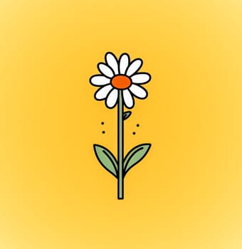 Simple and elegant flower icon, perfect as a sign or symbol for various design purposes.