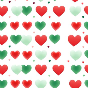 Colorful heart filled background for celebration. Generative AI.