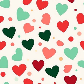 Colorful heart filled background for celebration. Generative AI.