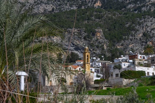 old church in a village in the mountains of Northern Cyprus in winter