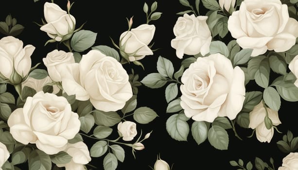 Background with white roses. High quality photo