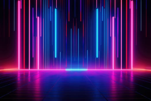 Futuristic Abstract Background with Neon Colors. generative ai.