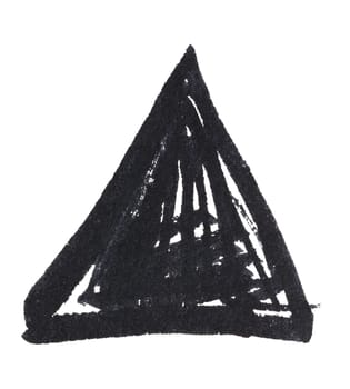 Triangle drawn with black felt-tip pen