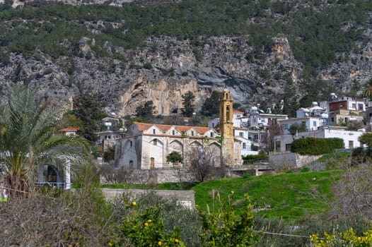 old village in the mountains of Northern Cyprus in winter 1
