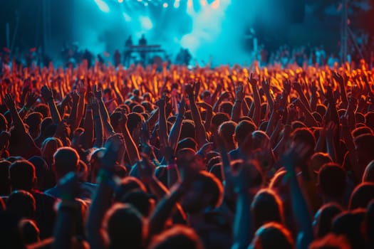 Music festival, Concert, Crowd on a music festival.