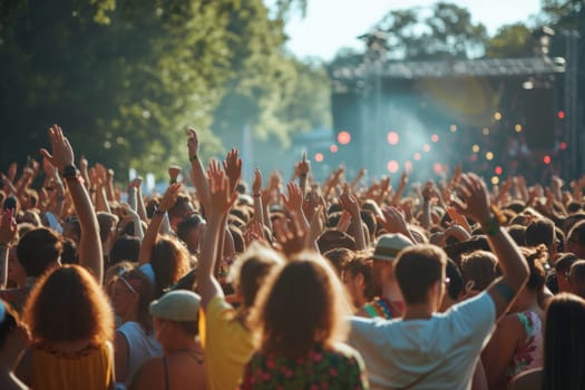 Music festival, Concert, Crowd on a music festival.
