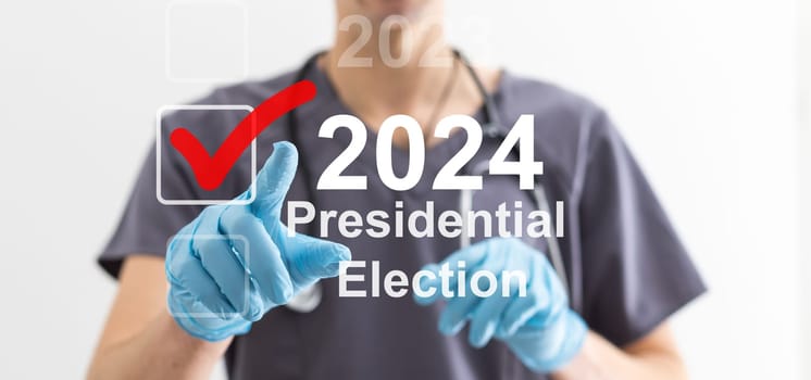 USA election 2024 background, vote. High quality photo