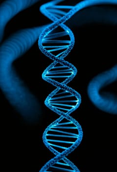 DNA molecule close up. Selective focus. nature.
