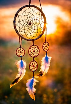 dream catcher in nature. Selective focus. nature.