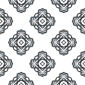 Striped hand drawn design. Black and white extraordinary boho chic summer design. Repeating striped hand drawn border. Textile ready optimal print, swimwear fabric, wallpaper, wrapping.