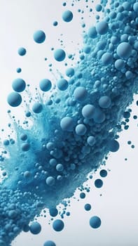 Splash isolated on background. 3D rendered illustration.close up of water drops on background with copy space for text.water splash with bubbles on background. 3D illustration.Abstract background with bubbles in water.