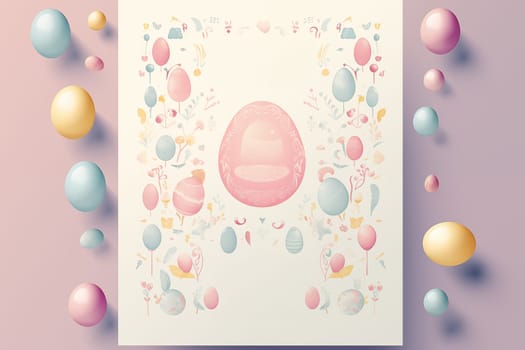 Bright Easter background. Festive layout.