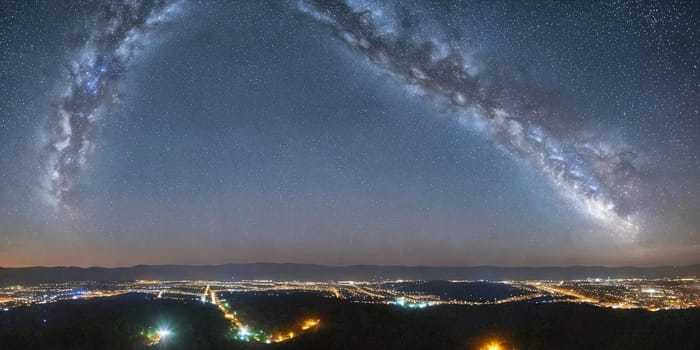 Mesmerizing beauty of the stars, moon, and celestial phenomena in the night sky. Generative AI