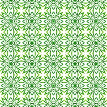 Medallion seamless pattern. Green indelible boho chic summer design. Textile ready fair print, swimwear fabric, wallpaper, wrapping. Watercolor medallion seamless border.