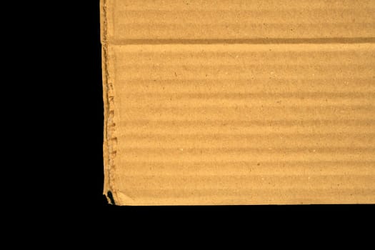 Cardboard Pieces Textured Background. Carton Piece, Ripped Kraft Paper Wallpaper, Brown Wrapping Vintage Paper Isolated Top View