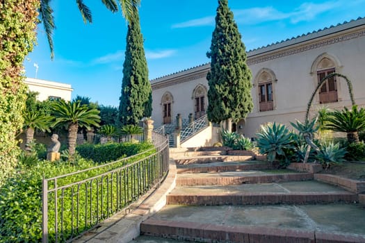 Facade of the Villa Aurea, Agrigento, Sicily, Italy