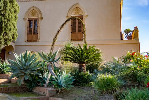 Garden of the Villa Aurea in Valley of the Temples, Agrigento, Sicily, Italy