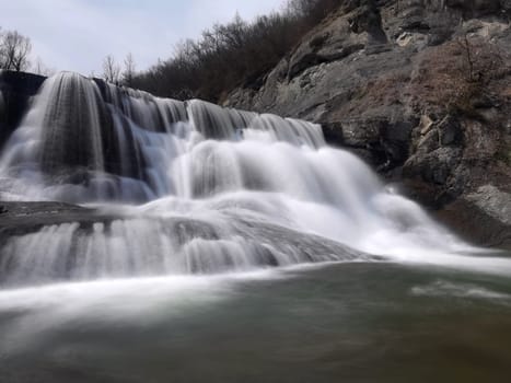bshBig beautiful waterfall. Travel in Bulgaria. Hristovski waterfall
