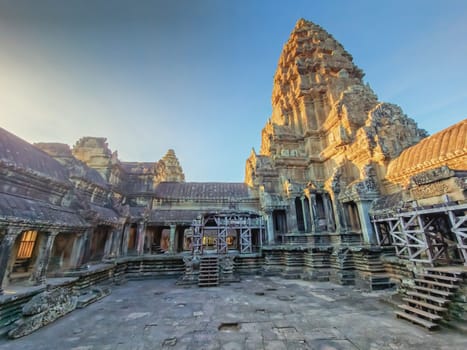 Famous Angkor Wat temple by day, Unesco World Heritage, Siem Reap, Cambodia