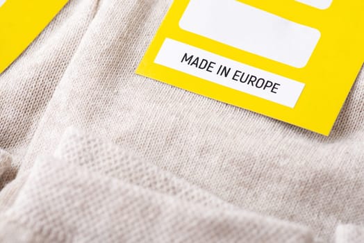 Making clothes in Europe concept