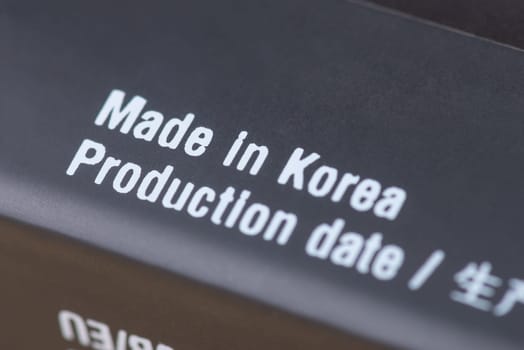 Production of goods in Korea concept