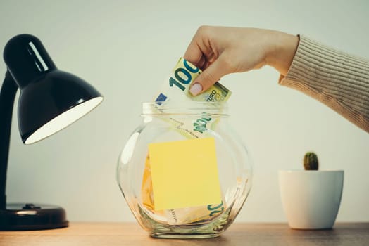 European citizen saving up money for retirement