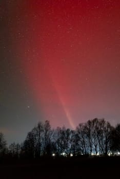 Aurora lights illuminating sky at night