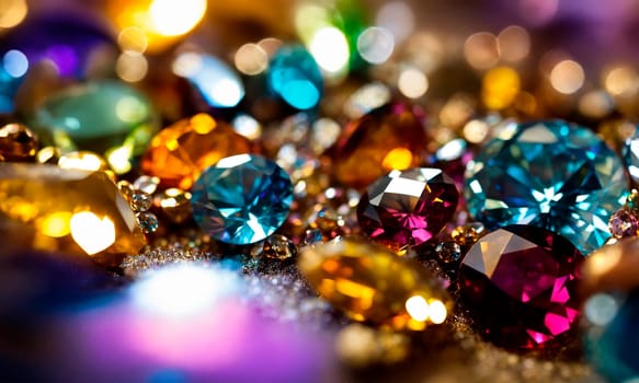 big precious stones diamonds. Selective focus. nature