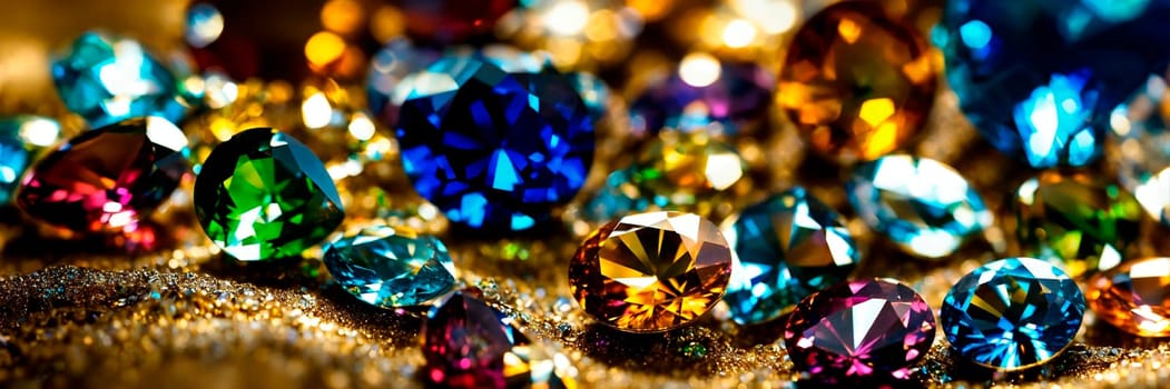 big precious stones diamonds. Selective focus. nature