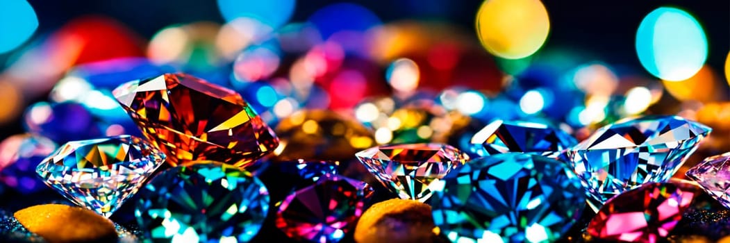big precious stones diamonds ring . Selective focus. nature