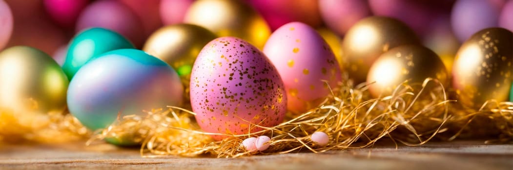 Beautiful Easter eggs for the holiday. Selective focus. food.