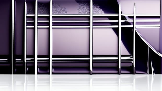 Beautiful decorative background of violet and purple tones with reflections. Generative AI.