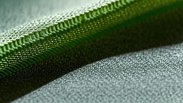 Detail of a nice green fabric textured background. Generative AI.