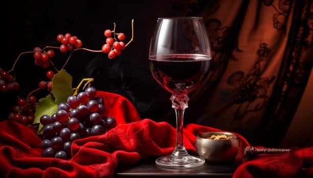 Glasses of red wine. High quality illustration