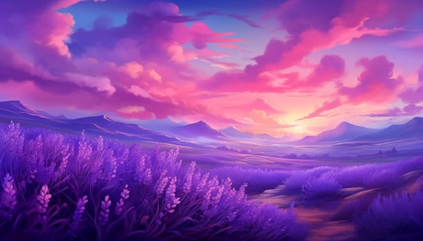 Lavender background. High quality illustration