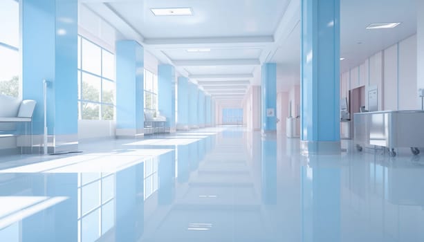 Abstract blurred background hospital. High quality photo