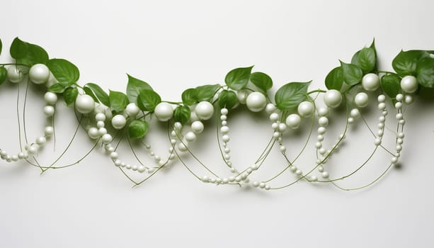 String of Pearls, isolated, white background. High quality photo