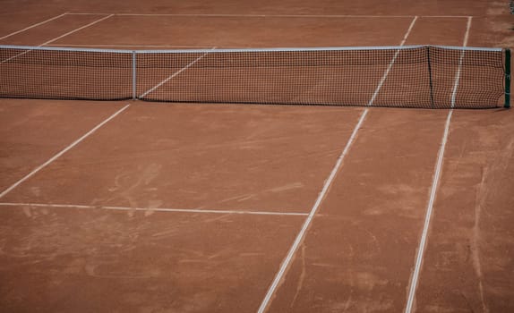 Open tennis court. sport and health