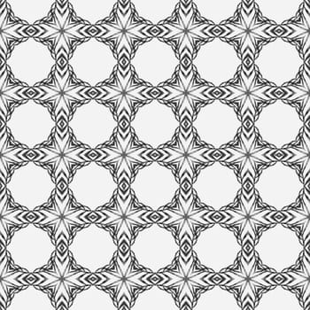 Textile ready bizarre print, swimwear fabric, wallpaper, wrapping. Black and white majestic boho chic summer design. Hand drawn green mosaic seamless border. Mosaic seamless pattern.
