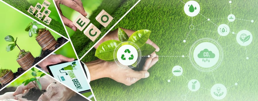 Green business ESG management tool to save world future concept model case idea to deal with bio carbon waste cycle data for better day of city life while building jobs, money, LCA tax and profit .